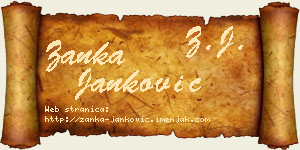 Žanka Janković vizit kartica